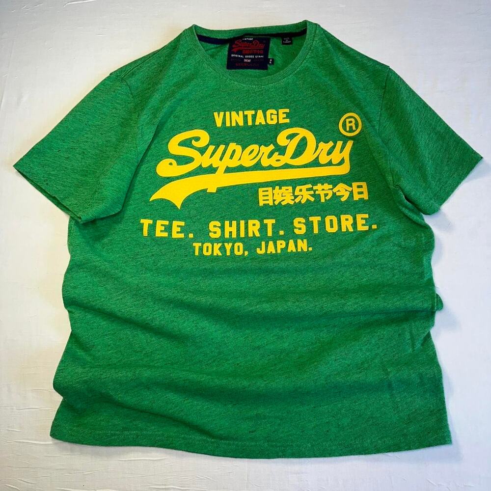 Green and yellow vintage superdry